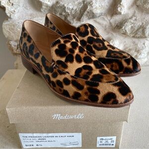 Madewell The Frances Loafer in Leopard Calf Hair